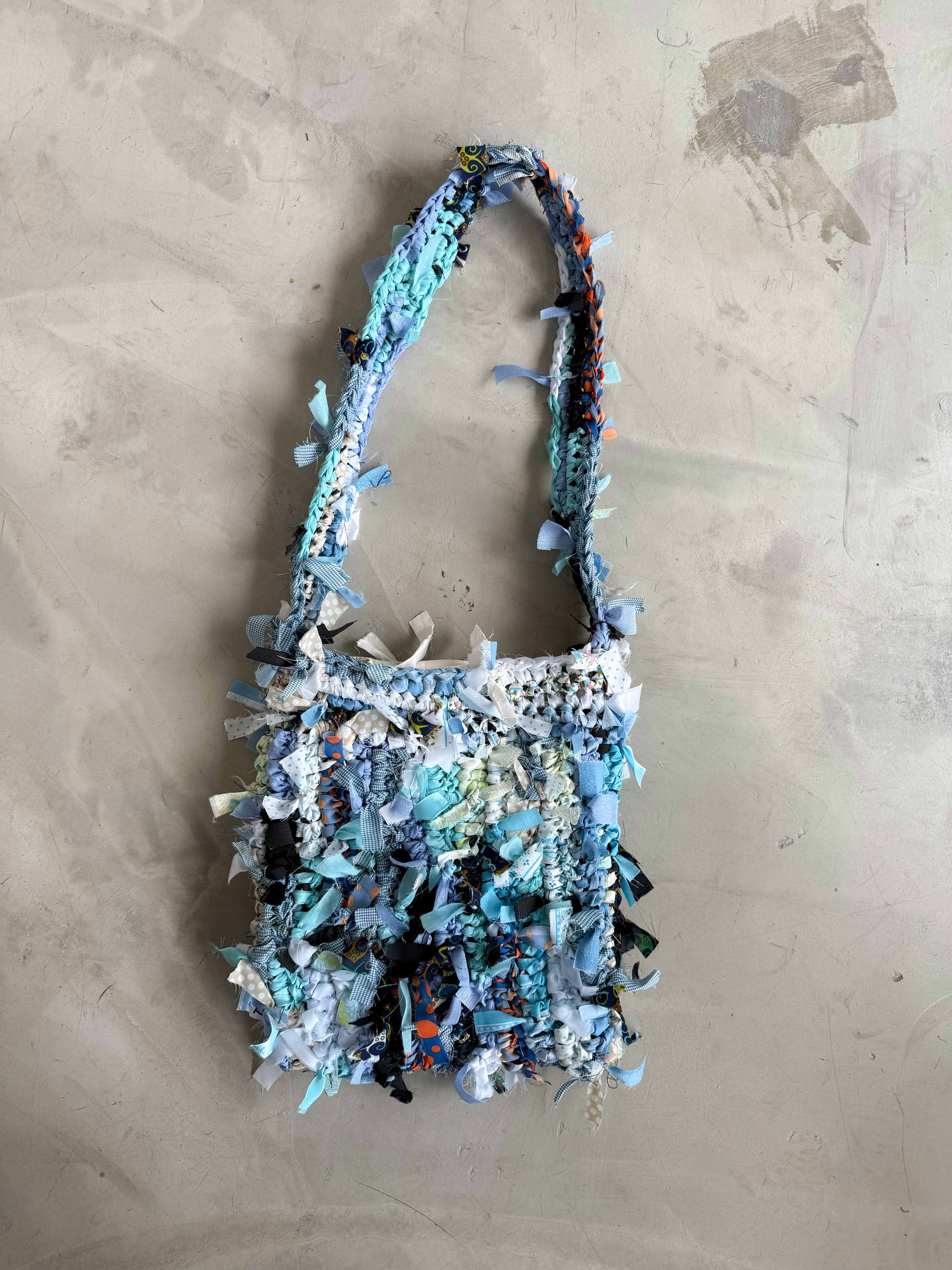 記憶編織袋｜再生編織提袋 Regenerated Crochet handbag No.41