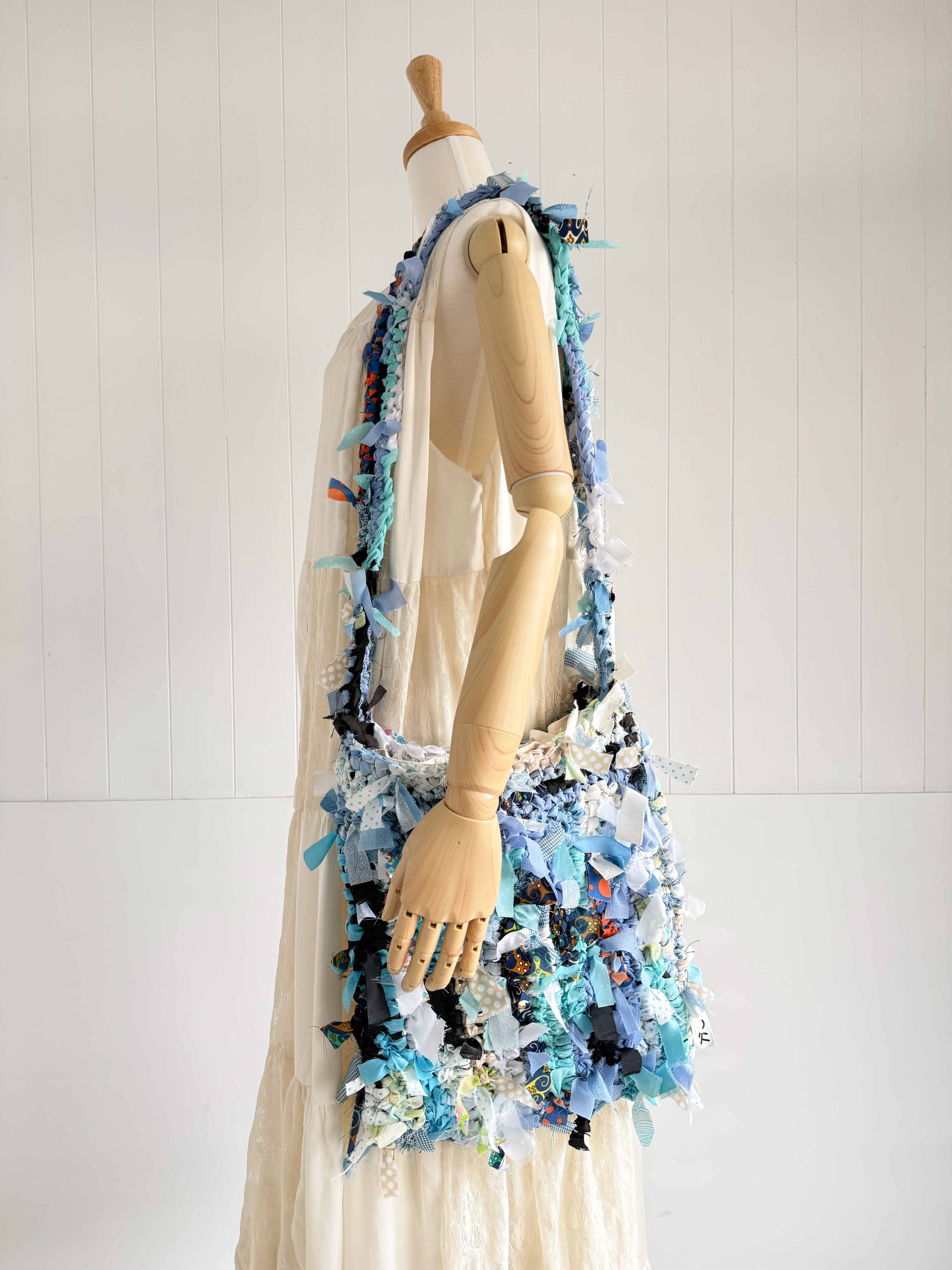 記憶編織袋｜再生編織提袋 Regenerated Crochet handbag No.41