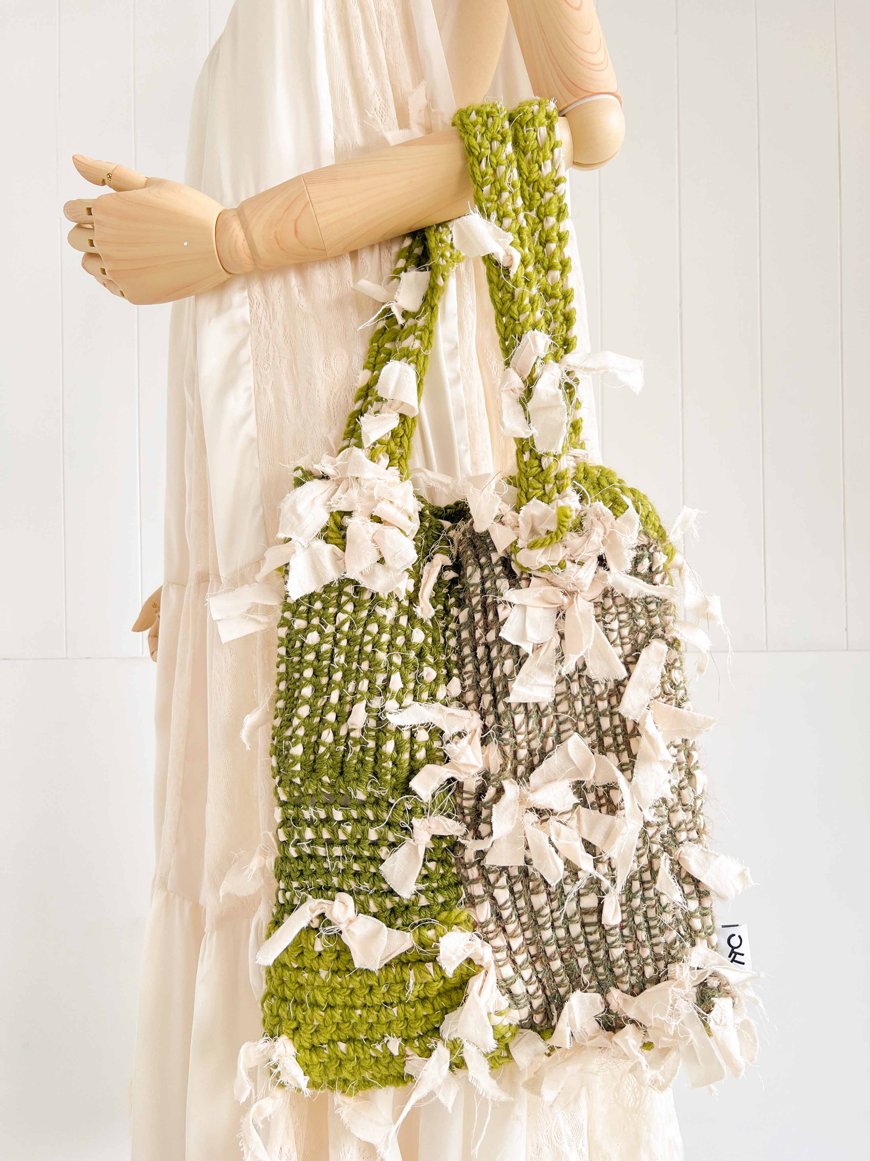 羊毛再生編織提袋 Regenerated Crochet handbag No.45