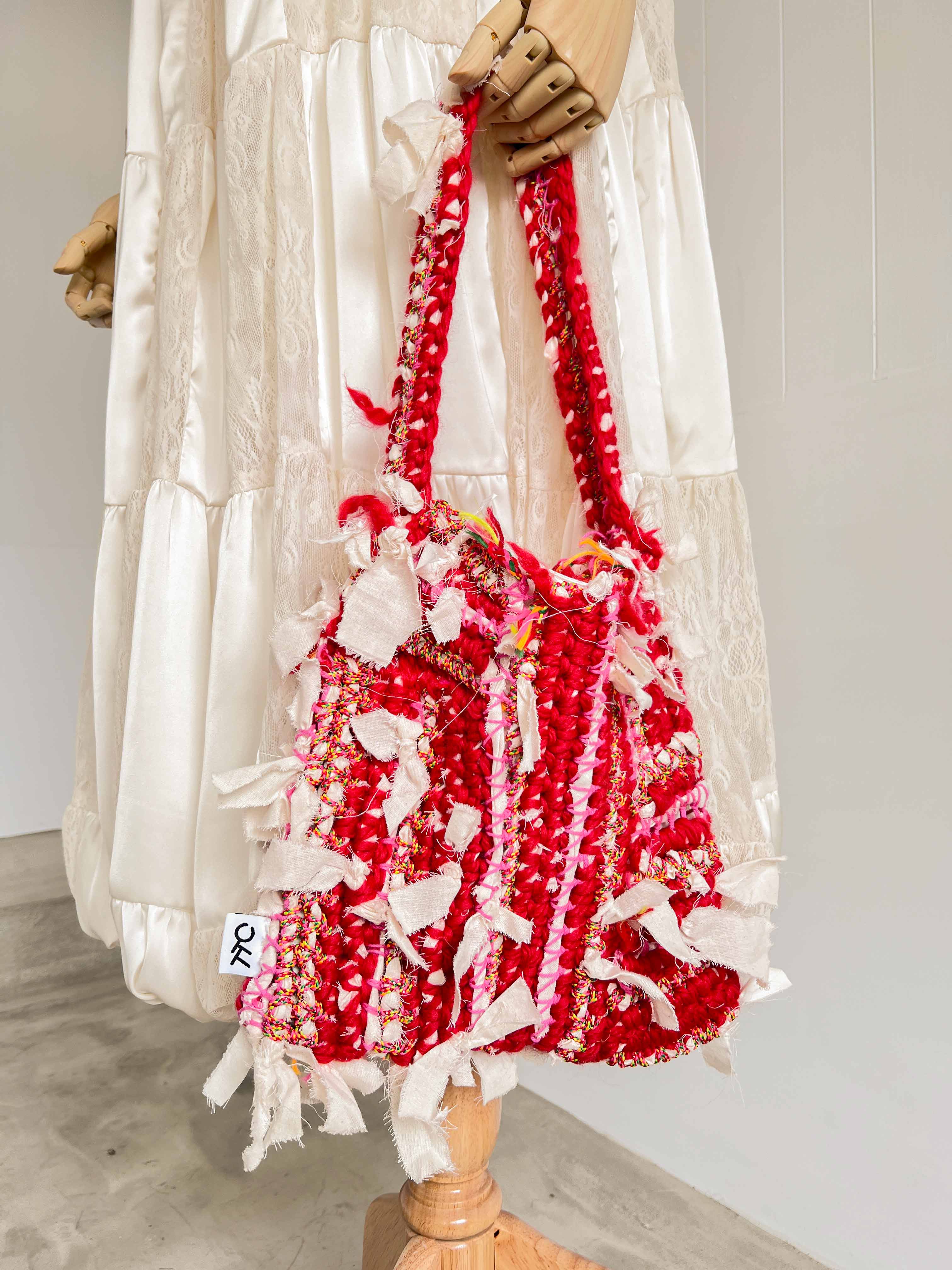 羊毛再生編織提袋 Regenerated Crochet handbag No.48