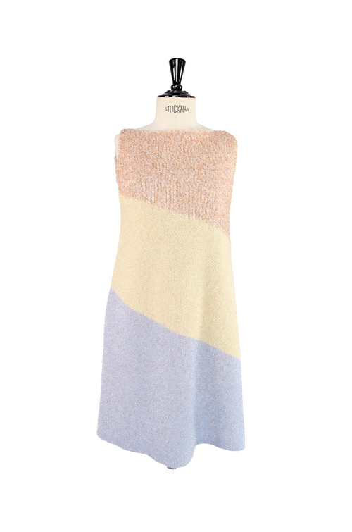 彩虹旗幟無袖針織A字洋裝