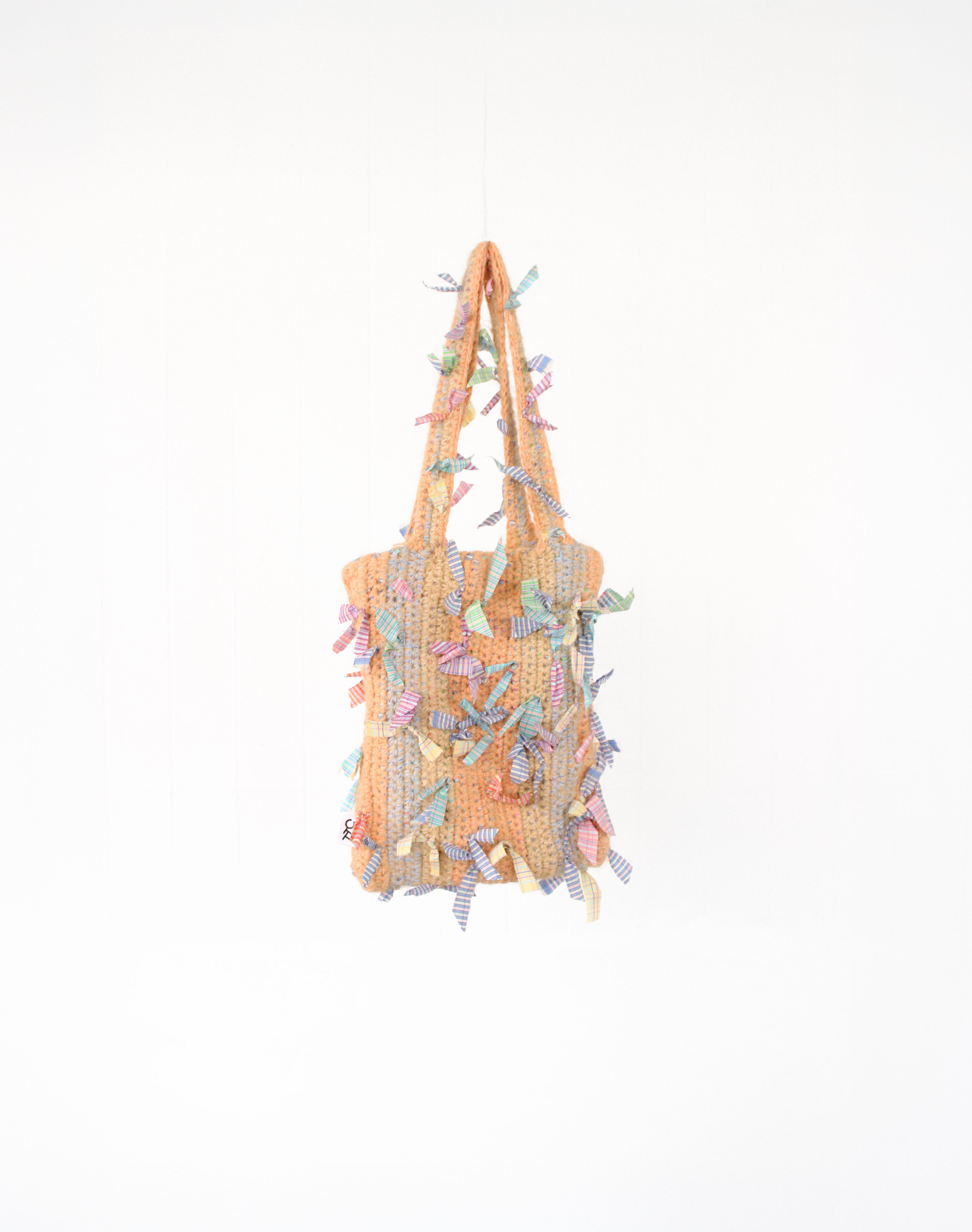 記憶編織袋｜再生編織提袋 Regenerated Crochet handbag YL13