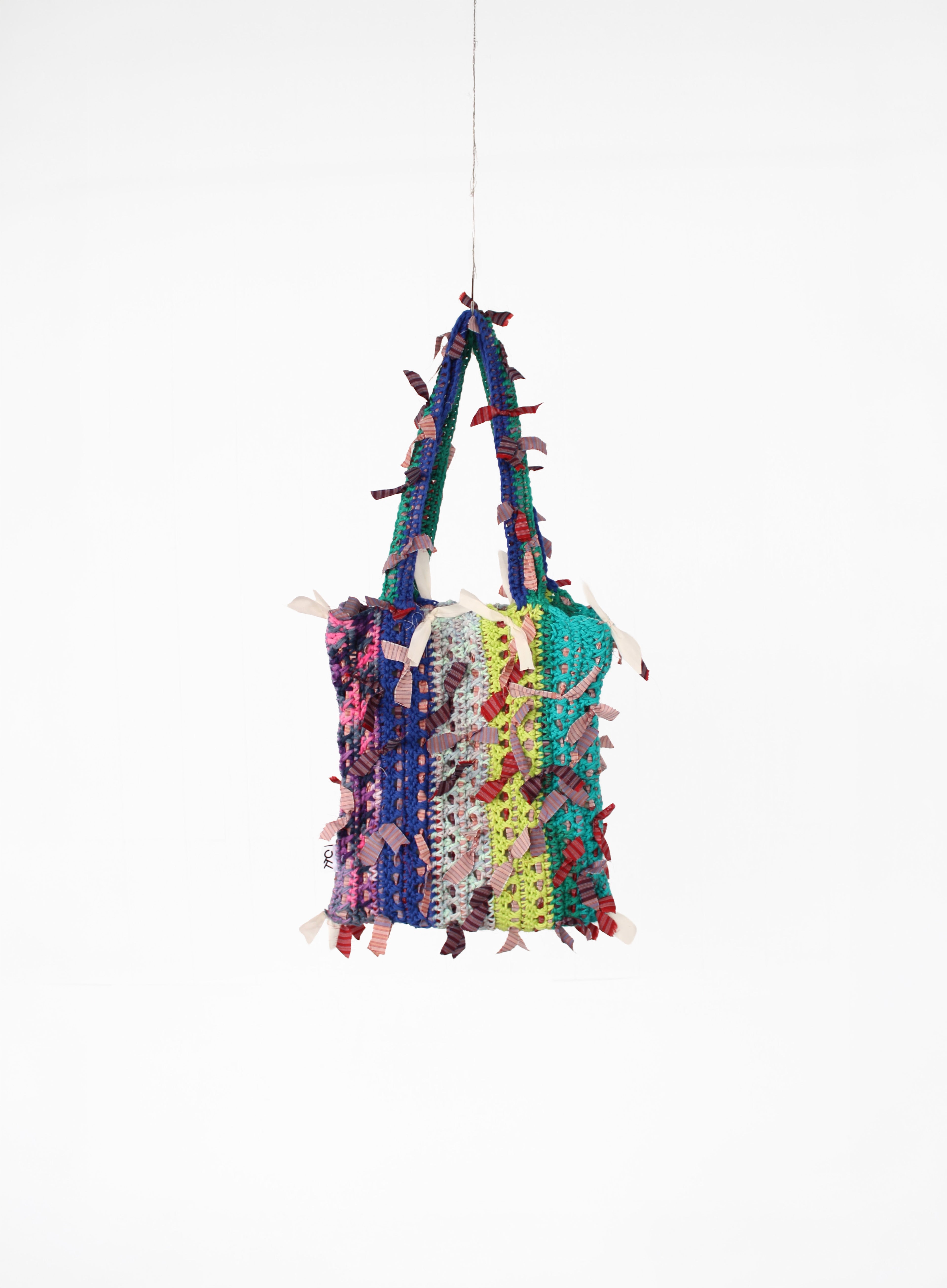 記憶編織袋｜再生編織提袋 Regenerated Crochet handbag YL17