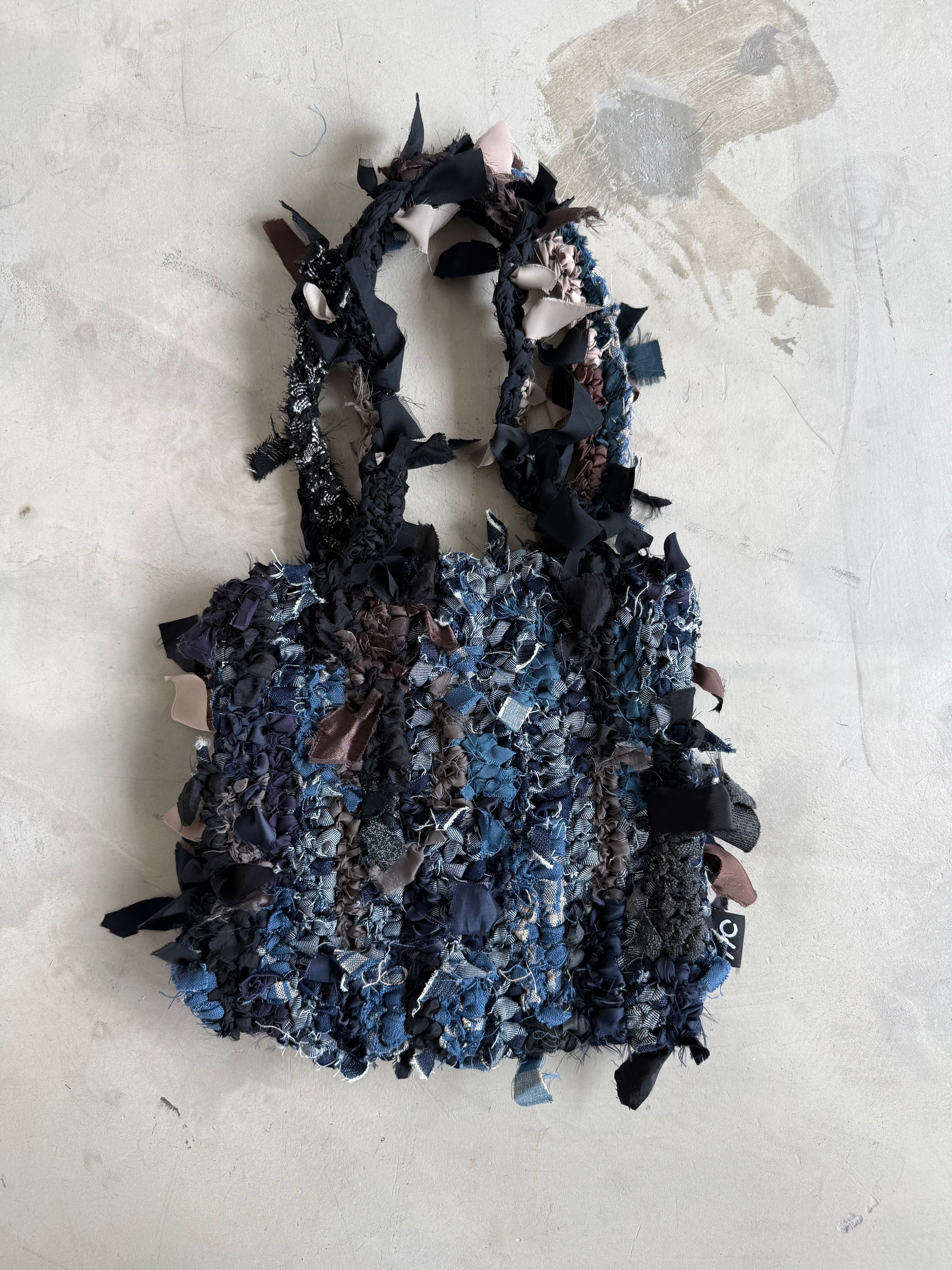 記憶編織袋｜再生編織提袋 Regenerated Crochet handbag No.35 (已售出)