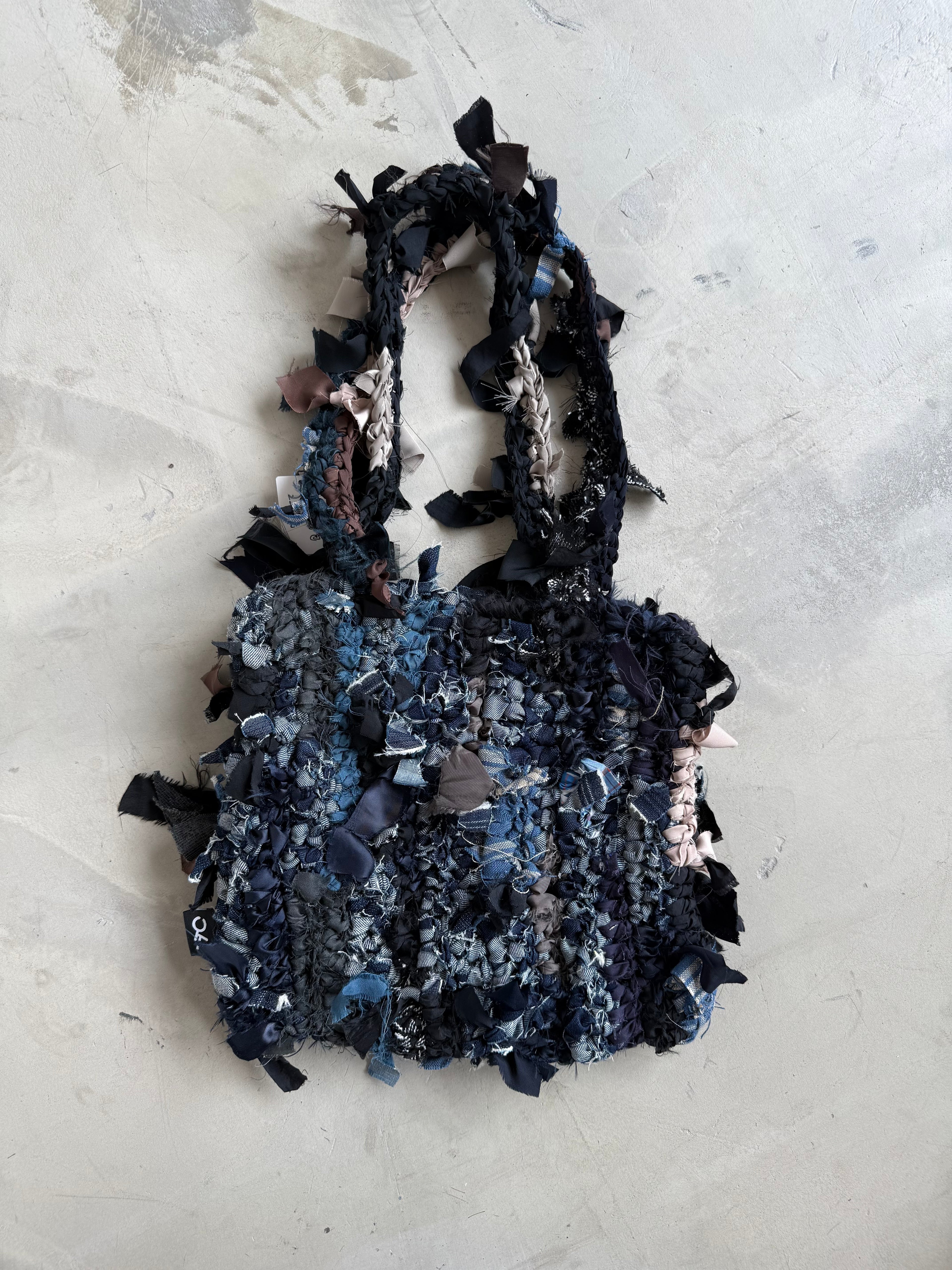 記憶編織袋｜再生編織提袋 Regenerated Crochet handbag No.35 (已售出)