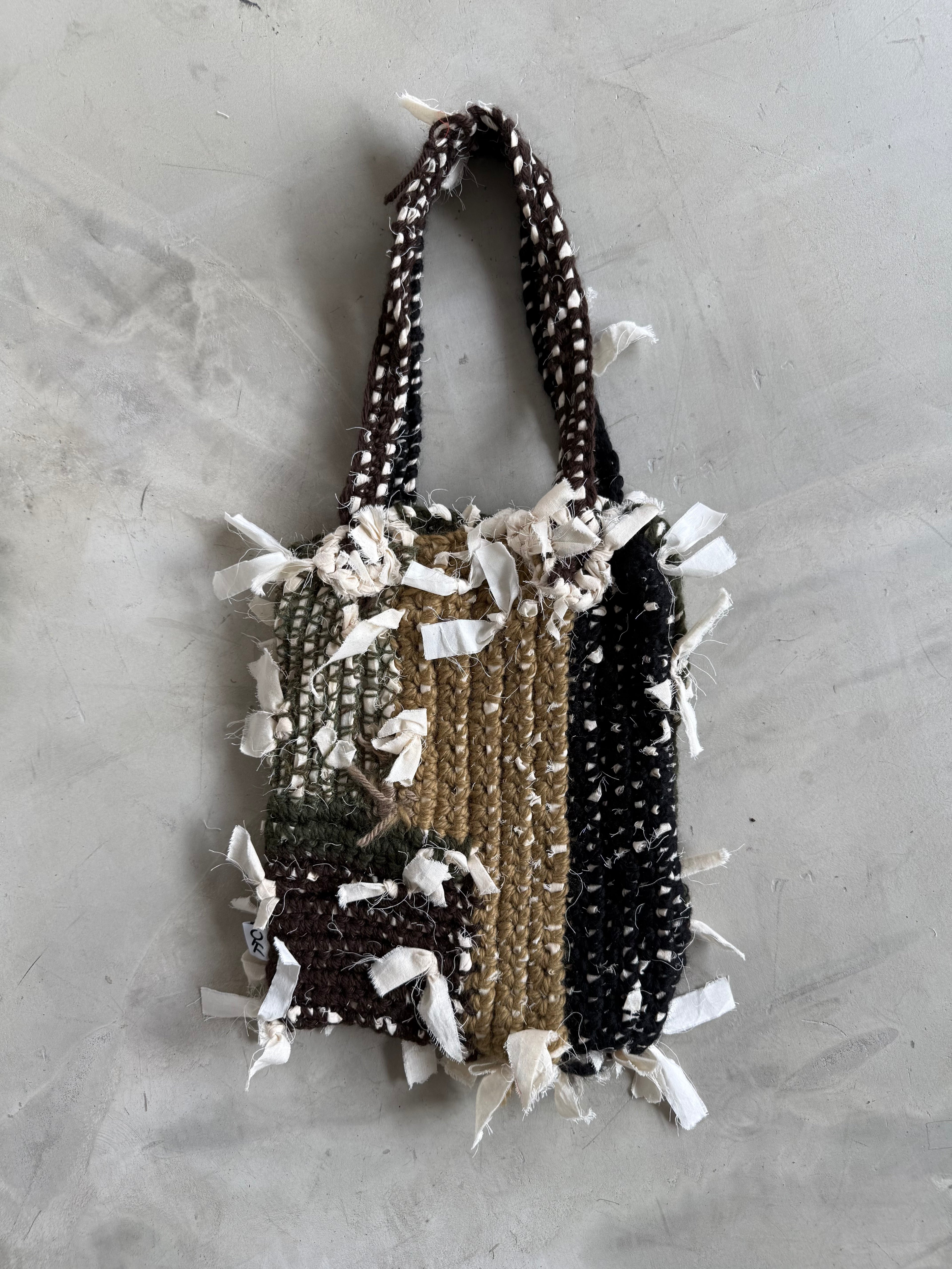 羊毛再生編織提袋 Regenerated Crochet handbag No.47 (已售出)