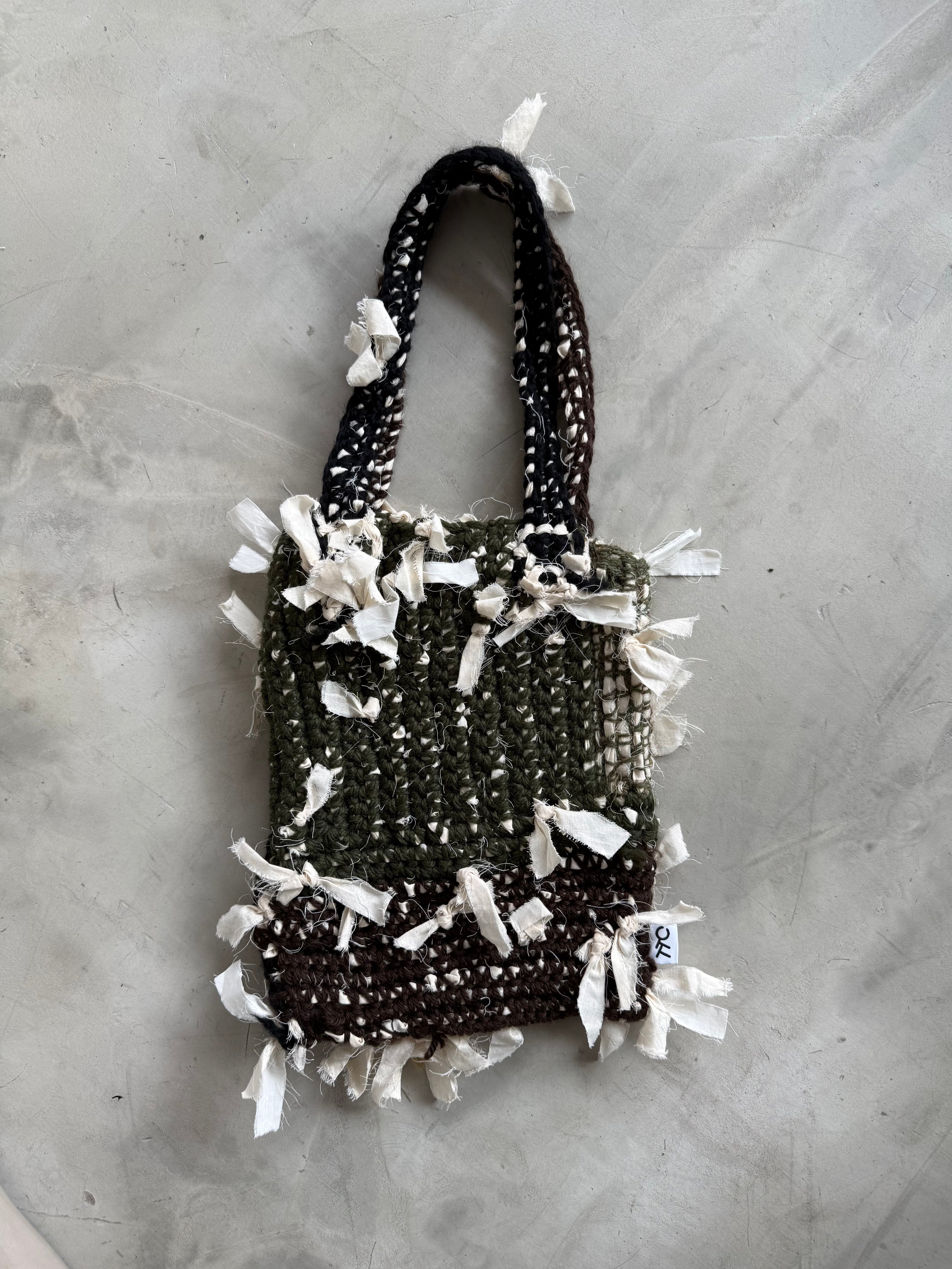 羊毛再生編織提袋 Regenerated Crochet handbag No.47 (已售出)